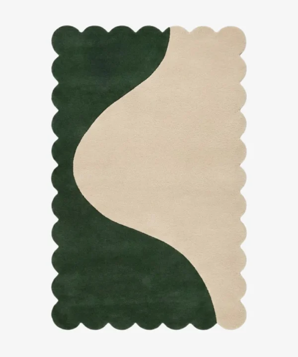 Sage Balance Hand Tufted Wool Rug Flat Lay