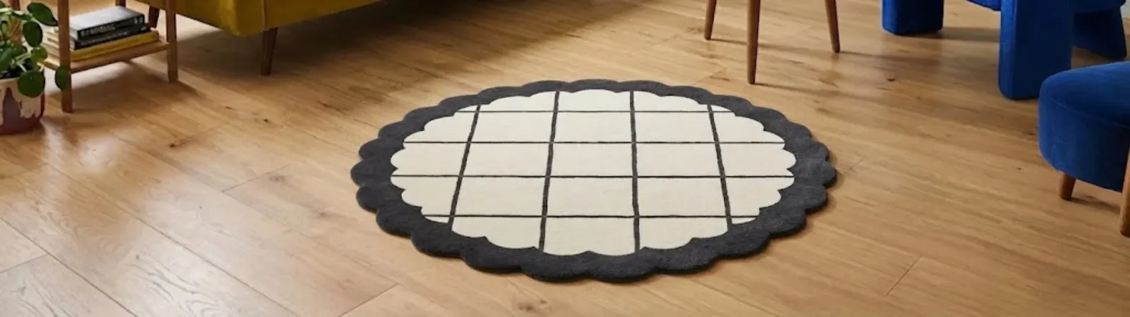 why gray and white rug